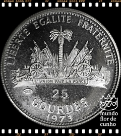 Km 103 Haiti 25 Gourdes 1973 XFC Proof Prata Escassa # Copa do Mundo 1974 © - comprar online