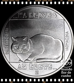 Km 650 Hungria 200 Forint (Ketszaz) 1985 BP XFC Prata # Série Preservação da Vida Selvagem - Gato Selvagem ©