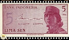 .P91 Indonesia 5 Sen Cédula Pequena (Nós Temos Mais de Uma Data # Favor Escolher uma Data Abaixo e o Estado de Conservação) P91a P91ar