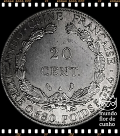 Km 17.1 Indochina Francesa 20 Cents 1928 A MBC/SOB Prata Rara © - comprar online