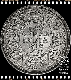 Km 515 India Britânica 2 Annas Prata (Nós Temos Mais de Uma Data # Favor Escolher uma Data Abaixo e o Estado de Conservação) 1916 (c) 1917 (c) ©