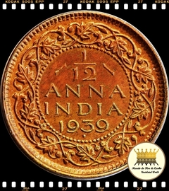 Km 527 India Britânica 1/12 Anna (1 Pie) 1939 (b) SOB/FC Escassa ©