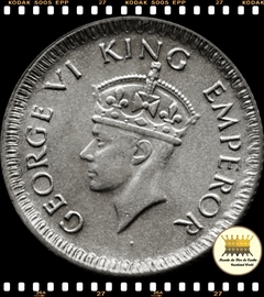 Km 546 India Britânica 1/4 Rupee 1943 (c) FC Prata © - comprar online