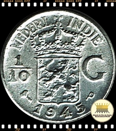 Km 318 Índias Orientais Holandesas 1/10 Gulden (Nós Temos Mais de Uma Data # Favor Escolher uma Data Abaixo e o Estado de Conservação) 1941 1942 1945 ®