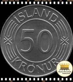 Km 19 Islândia 50 Kronur 1980 XFC Proof Escassa # Parlamento Islandês em Reykjavik ©