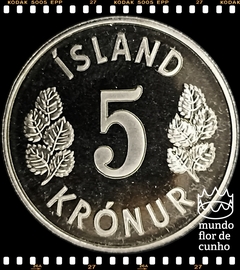 Km 18 Islândia 5 Kronur 1980 XFC Proof Escassa ©
