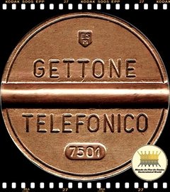 Ficha Telefone Itália 01/75 (7501) E.S.M. (Emílio Senesi Medaglie - Milano) MBC/SOB ®