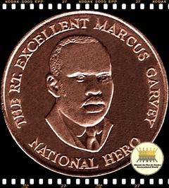 Km 167 Jamaica 25 Cents 2003 FC # Heróis Nacionais - Marcus Garvey ®