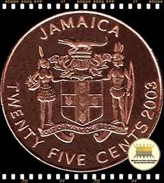 Km 167 Jamaica 25 Cents 2003 FC # Heróis Nacionais - Marcus Garvey ® - comprar online