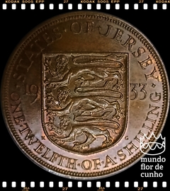Km 16 Jersey, Bailiado 1/12 Shilling 1933 MBC/SOB Escassa # George VI ©