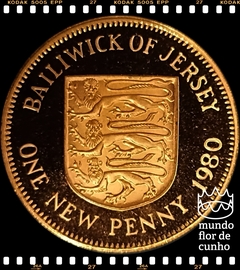 Km 30 Jersey, Bailiado 1 New Penny 1980 XFC Proof Escassa # Elizabeth II ©