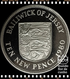 Km 33 Jersey, Bailiado 10 New Pence 1980 XFC Proof # Elizabeth II © - comprar online