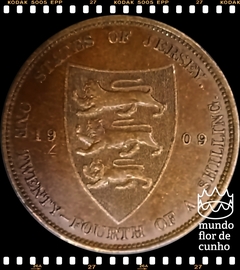 Km 9 Jersey, Bailiado 1/24 Shilling 1909 BC/MBC Escassa # Edward VII ©