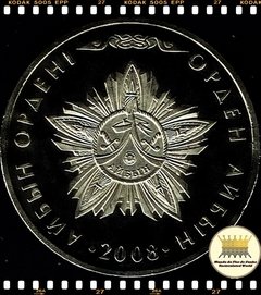 Km 171 Cazaquistão 50 Tenge 2008 XFC Prooflike Escassa # Medalha da Estrela da Ordem de Aibyn ®