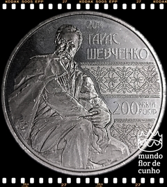 Km 294 Cazaquistão 50 Tenge 2014 XFC Escassa # 200o. Aniversário - Taras Shevchenko ®