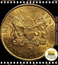 Km 1 Quênia 5 Cents 1967 XFC # Sem Legendas ©