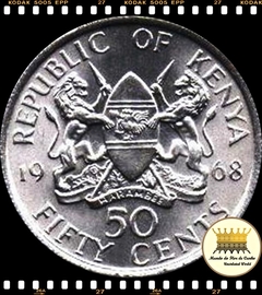 Km 4 Quênia 50 Cents 1968 XFC # Sem Legendas ©