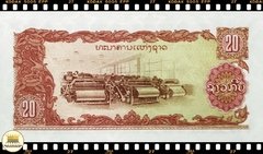 .P28r Laos 20 Kip ND(1979) FE Cedula Reposição (Série EA) Escassa - Mundo Flor de Cunho | Numismática