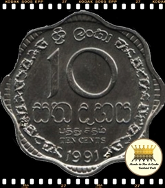 Km 140a Sri Lanka 10 Cents 1991 XFC ®