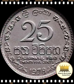 Km 141.1 Sri Lanka 25 Cents 1978 XFC ®