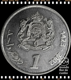 Km 117 Marrocos 1 Dirham AH 1423 - 2002 XFC # Mohammed VI ©