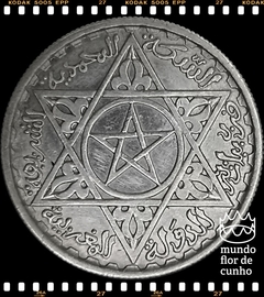 Km 52 Marrocos 100 Francs AH 1392 - 1953 SOB/FC Prata # Mohammed V ©