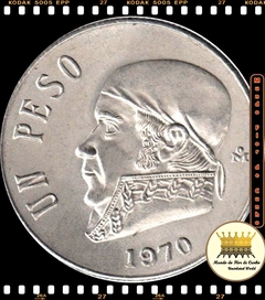 Km 460 Mexico 1 Peso 1970 Mo XFC Data Ampla Escassa # José Morelos ®