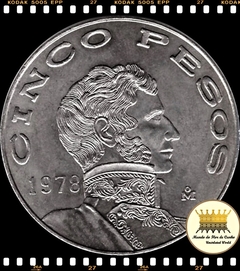 Km 472 Mexico 5 Pesos 1978 Mo XFC # Vicente Guerrero ®