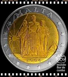 N#178598 Malta 2 Euro 2004 XFC Proof Bimetálica Muito Escassa ©