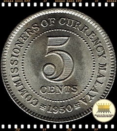 Km 7 Malaia 5 Cents 1950 FC ®