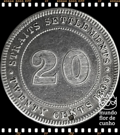 Km 12 Malaia Britânica 20 Cents 1899 MBC/SOB Prata Muito Escassa # Rainha Vitória © - comprar online