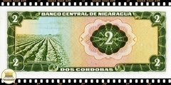 P121a Nicaragua 2 Cordobas Decreto 27.04.1972 FE - Mundo Flor de Cunho | Numismática