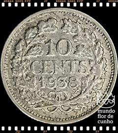 Km 163 Holanda 10 Cents 1938 SOB Prata ©