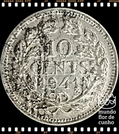 Km 163 Holanda 10 Cents 1941 SOB Prata ©