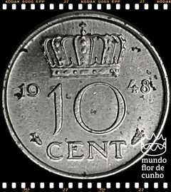 Km 177 Holanda 10 Cents 1948 FC © - comprar online