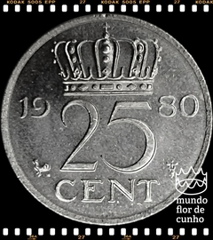 Km 183 Holanda 25 Cents 1980 FC ©