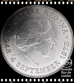 Km 196 Holanda 10 Gulden 1973 XFC Prata # 25° Aniversário do Reinado da Rainha Juliana ©