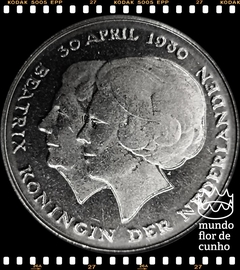 Km 200 Holanda 1 Gulden 1980 FC # Coroação da Nova Rainha Beatrix ©