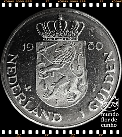 Km 200 Holanda 1 Gulden 1980 FC # Coroação da Nova Rainha Beatrix © - comprar online