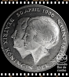 Km 201 Holanda 2 1/2 Gulden 1980 FC # Coroação da Nova Rainha Beatrix ©