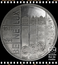 Km 216 Holanda 10 Gulden 1994 XFC Prata Proof Escassa # 50º aniversário do Tratado BE-NE-LUX ©