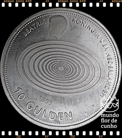 Km 228 Holanda 10 Gulden 1999 XFC Proof Prata Muito Escassa # Virada do Milênio © - comprar online