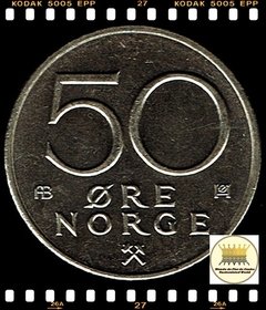 Km 418 Noruega 50 Ore (Nós temos Várias Datas # Favor Escolher uma Data Abaixo e Estado de Conservação) - Mundo Flor de Cunho | Numismática