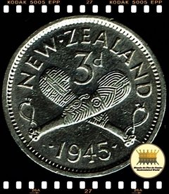 Km 7 Nova Zelandia 3 Pence 1945 FC ®