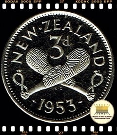 Km 25.1 Nova Zelandia 3 Pence (Nós Temos Mais de Uma Data # Favor Escolher uma Data Abaixo e o Estado de Conservação) 1953 1955