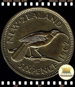 Imagem do Km 26.2 Nova Zelandia 6 Pence (Nós Temos Mais de Uma Data # Favor Escolher uma Data Abaixo e o Estado de Conservação) 1958 1959 1960 1961 1962 1963 1964 1965 ®