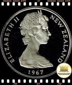 Km 36.1 Nova Zelandia 20 Cents 1967 l XFC Proof Muito Escassa ® - comprar online