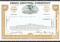 Certificado de Ação da Penn Central Company 1970 - Estados Unidos da América