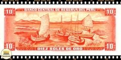 P100c.1 Peru 10 Soles de Oro 04/05/1972 FE - Mundo Flor de Cunho | Numismática
