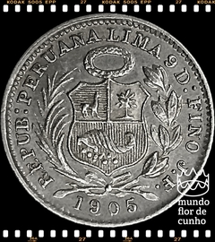 Km 206.2 Peru 1/2 Dinero 1905 MBC/SOB Prata Escassa © - comprar online